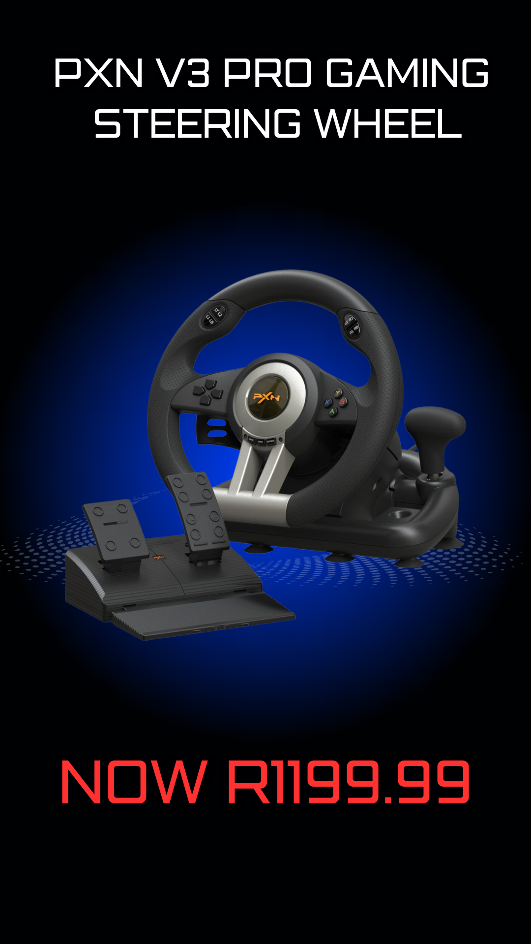 PXN V3 PRO Gaming Steering Wheel